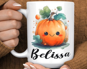 Taza de calabaza de otoño - Tazas de café de otoño para mujeres - Taza de otoño personalizada - Tazas de café de otoño - Taza de café de calabaza - Regalos de amante de otoño