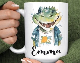 PERSONNALISÉ Crocodile Mug - Crocodile Gift - Alligator Mug - Safari Alligator Gift - Swamp Life - Crocodile Lover Gift - Reptile Lover