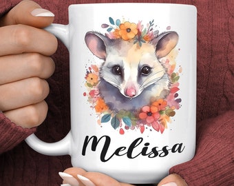 Opossum Mok - Gepersonaliseerde Opossum Gift - Opossum Fan Gift - Aangepaste Opossum Lover Gift - Opossum Lover Gift Idea - Opossum Fan Mok