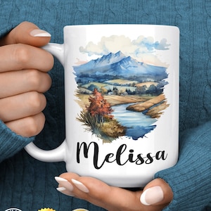 Mountain Mug - Mountain Coffee Mug - Mountain Gifts for Her - Mountain Lover Gift for Christmas or Birthdays - Custom Nature Mug
