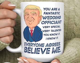 Lustiges Geschenk - Lustiger Becher für Hochzeitsoffiziant - Bester Hochzeitsoffiziant aller Zeiten - Brautparty-Geschenk für Hochzeitsoffiziant - Geschenk für Offiziant