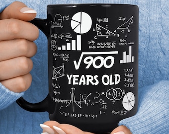 Regalo per il 30° compleanno - Tazza Love Math con radice quadrata 900 - Compleanno in quarantena - Divertente tazza da caffè per il 30° compleanno