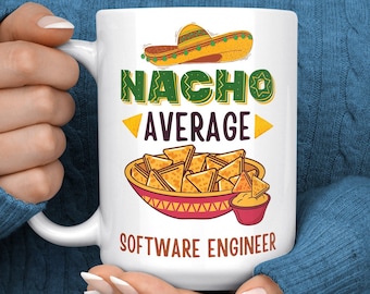 Tazza per ingegneri del software - Regalo per ingegneri del software medio Nacho - Regalo per programmatore - Regalo per programmatore - Tazza per programmatore - Tazza da caffè divertente