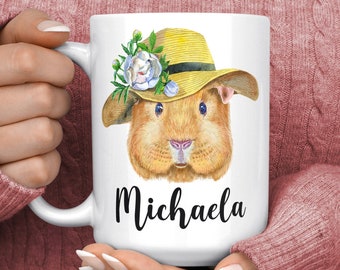 Guinea Pig Mug - Personalised Guinea Pig Mug - Guinea Pig Mom Gifts - Guinea Pig Lover Gift - Cute Pet Animal Mug - Guinea Pig Mug for Women