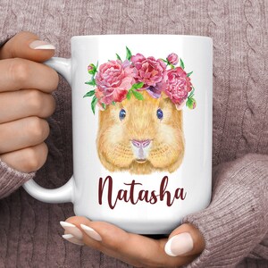 Caneca de cobaia - Presentes para mamãe de cobaia - Presente engraçado para amante de cobaia - Caneca de café de cobaia - Caneca de animal de estimação fofa - Caneca de cobaia para mulheres