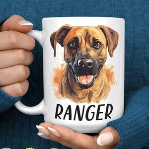Caneca Black Mouth Cur - Presente Black Mouth Cur personalizado - Caneca de café Southern Cur - Black Mouth Cur Mom - Black Mouth Cur Dad Mug - Caneca de cachorro