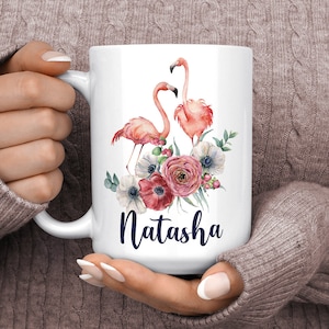 Flamingo Mug - Personalized Flamingo Coffee Cup - Flamingo Gifts for Women - Flamingo Coffee Mug for Girls - Custom Pink Flamingo Mug
