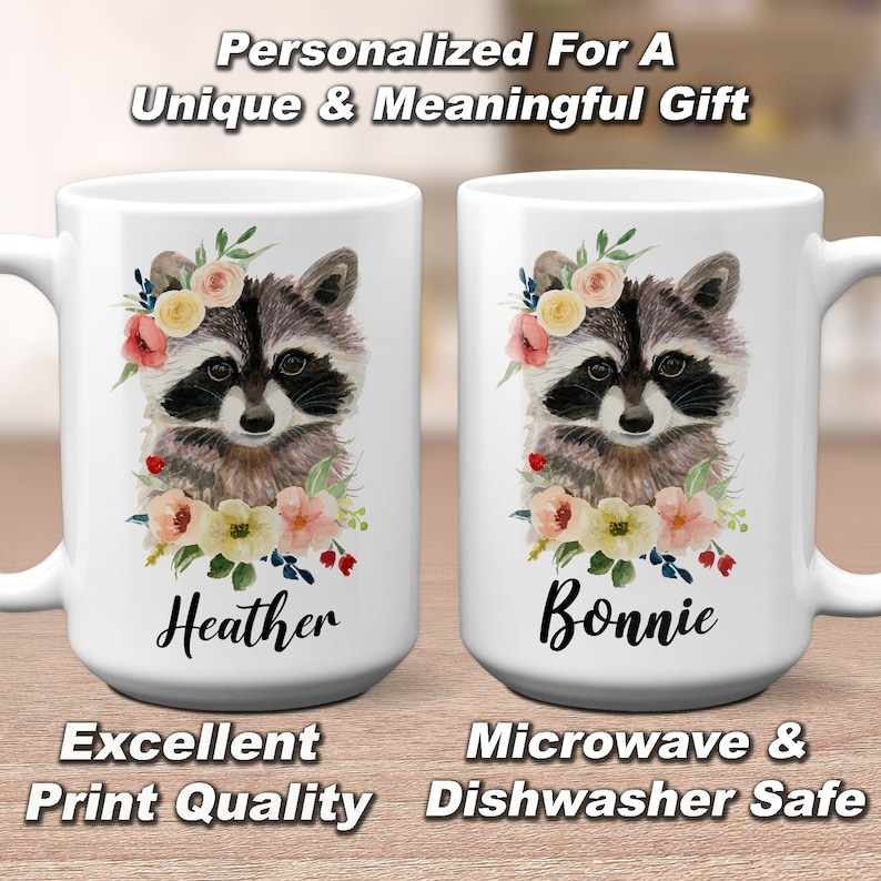 Raccoon Mug Personalized Raccoon Mug Raccoon Gifts for Etsy