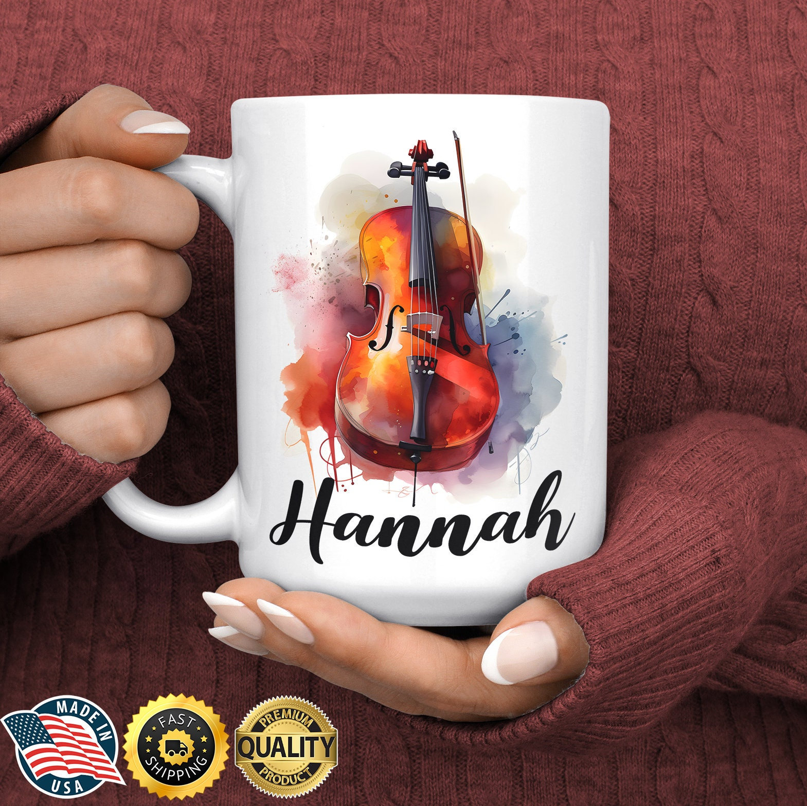Cellotasse - Cello-Geschenke - Cello-Kaffeetasse - Tasse für Musiker - Musiker-Geschenke - Cello-Tasse - Band-Studenten-Geschenk - Instrumenten-Tasse - Musik-Tasse
