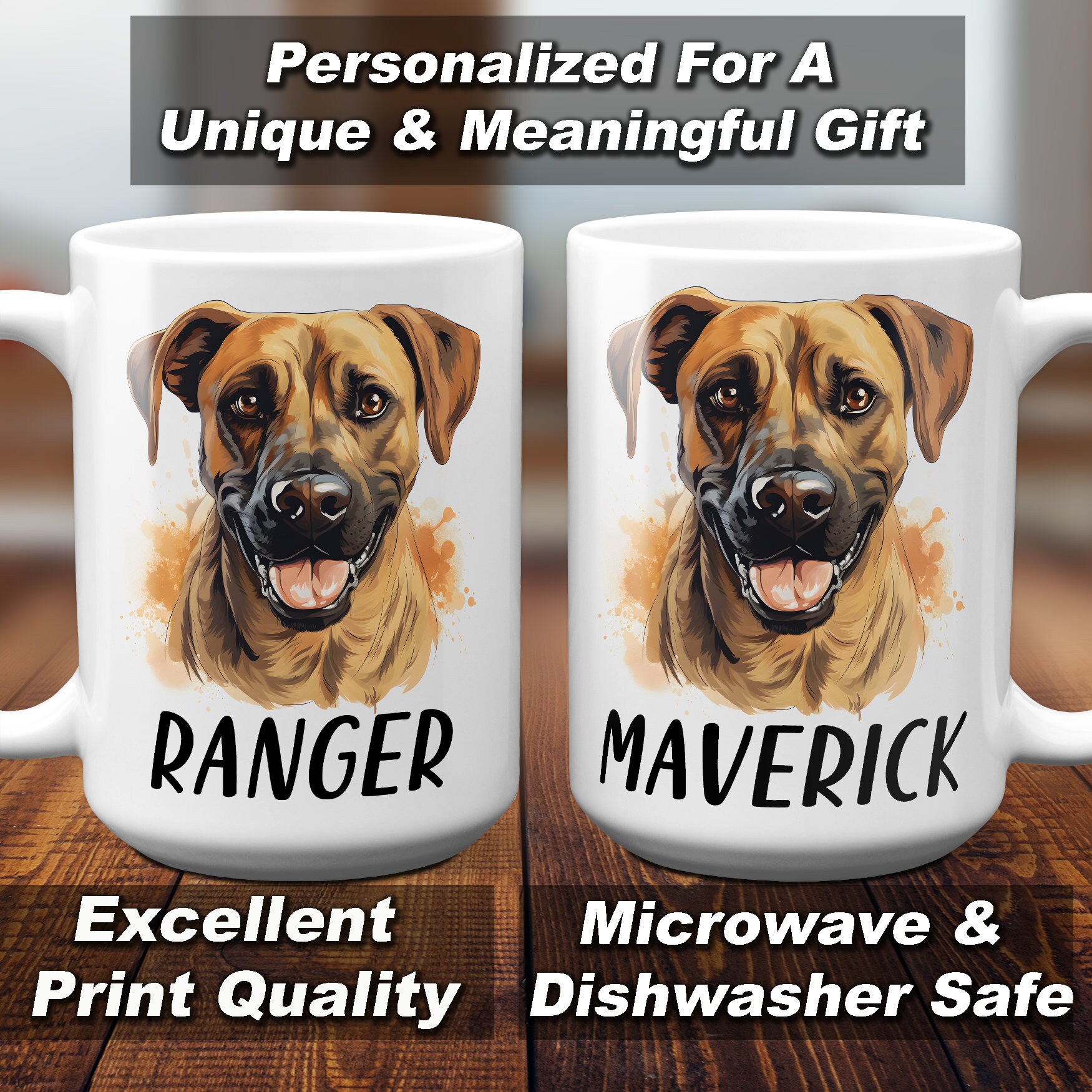 Cur Gift Black Mouth Cur Mug - Personalized Black Mouth Cur Gift - Southern Cur ...