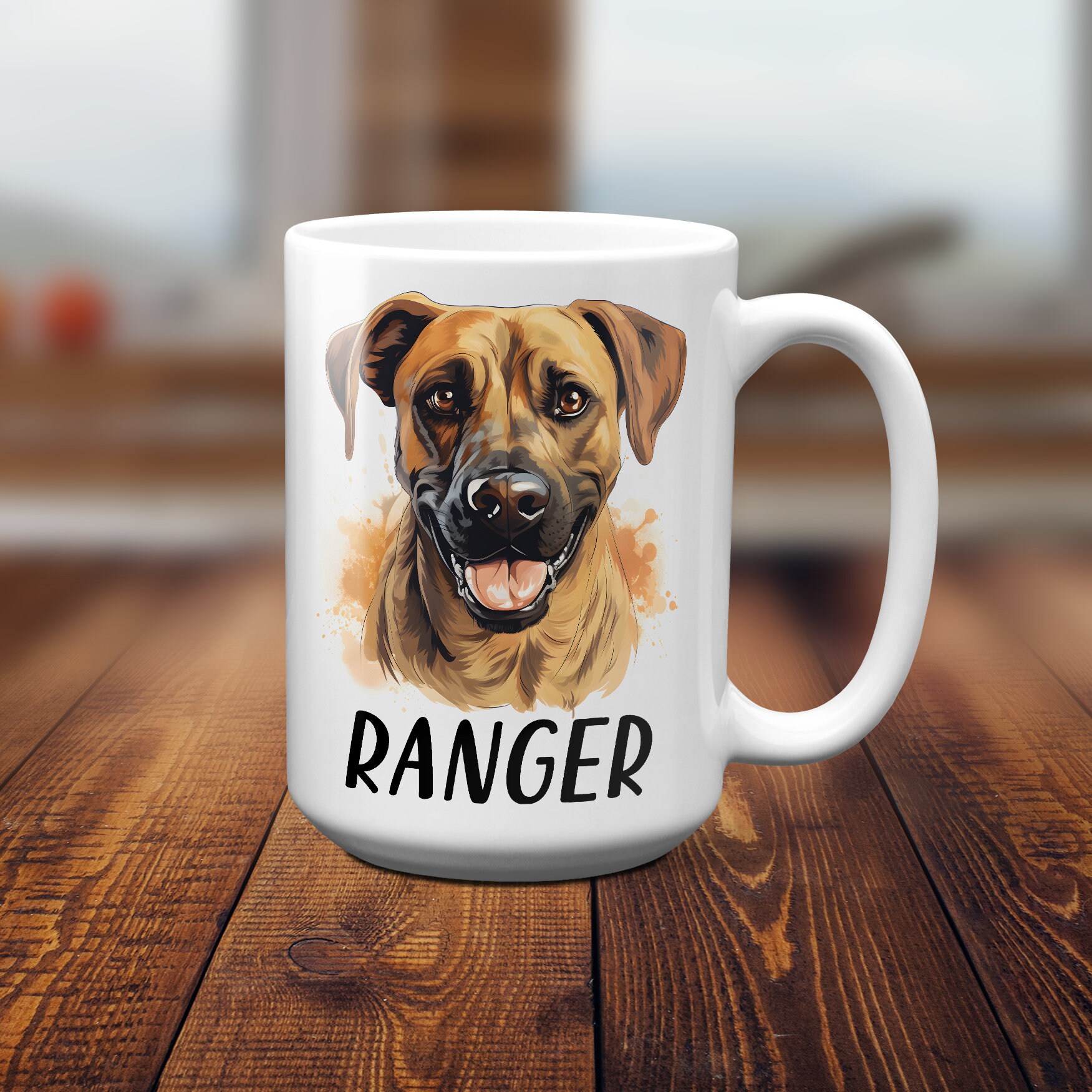 Cur Gift Black Mouth Cur Mug - Personalized Black Mouth Cur Gift - Southern Cur ...