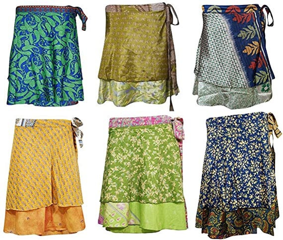 10 %off Women's Lot of Pack of 5 Silk Sari Skirts Medium - Etsy