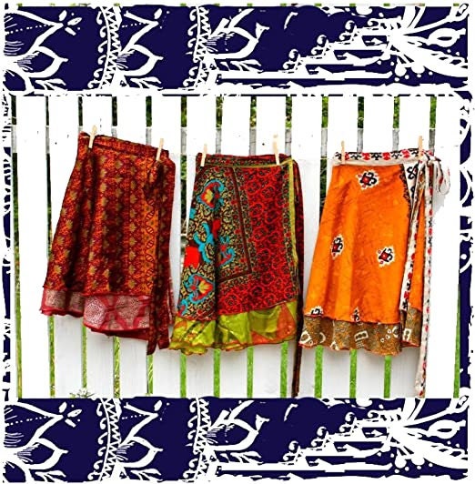 10 %off Women's Lot of Pack of 5 Silk Sari Skirts Medium - Etsy