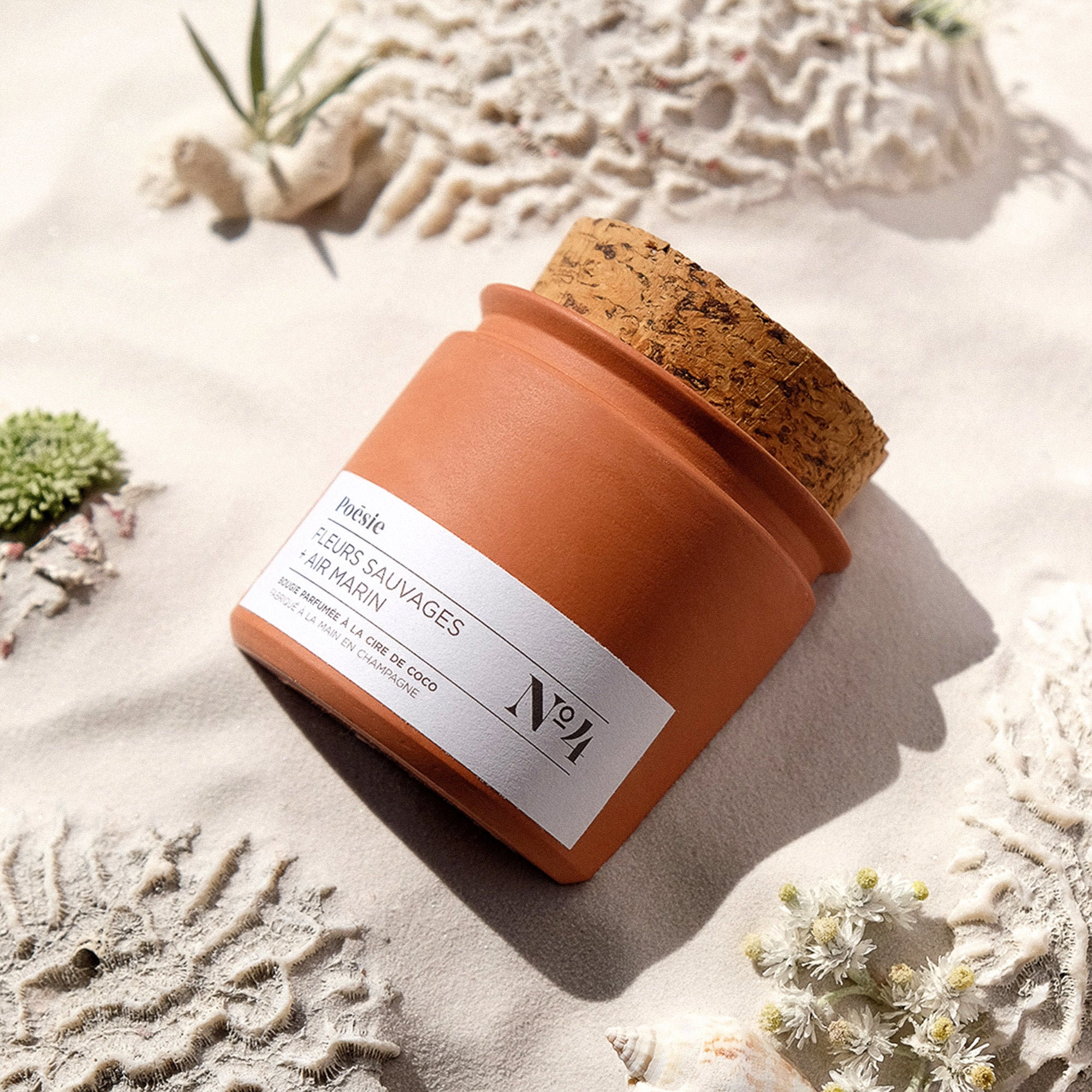 Bougie No.4 - Fleurs Sauvages + Air Marin