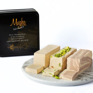Vegan Tahini Halva Varieties Mughe Gourmet, Premium Assorted Sweets Dessert Gift Box for him, her, Weihnachtsgeschenk turkische geschenke