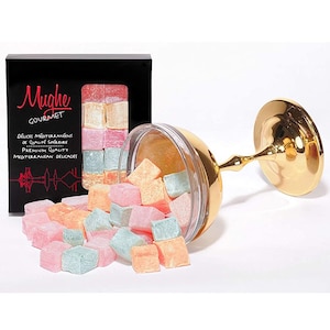 Mughe Gourmet Lokum Dessert Mix Delights, Approx 20 pieces, 200g Gift Box (No Nuts)