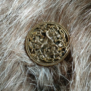 Round Nordic Brooch pin