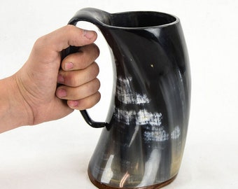 Horn Drinking Mugs, Horn Mugs, Buffalo Mug, Horn Tankard