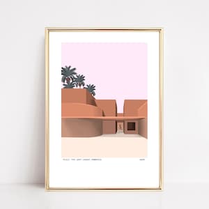 Yves St Laurent Museum, Marrakesch, A4-Plakat, Marokko-Plakat, Geschenkidee