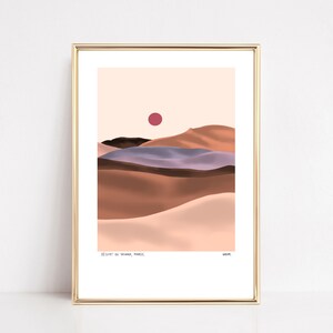 Desert Sahara, A4 poster, Morocco poster, gift idea