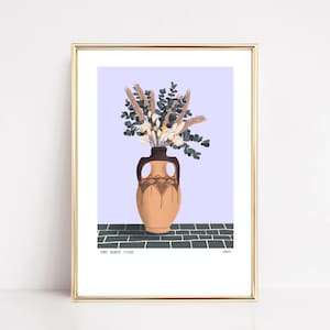Jarre Berbère, Affiche A4, Poster Maroc, idée cadeau