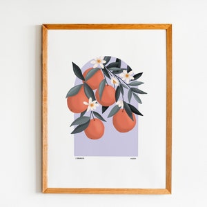 Oranger, Affiche A3, Poster Maroc, Idée cadeau