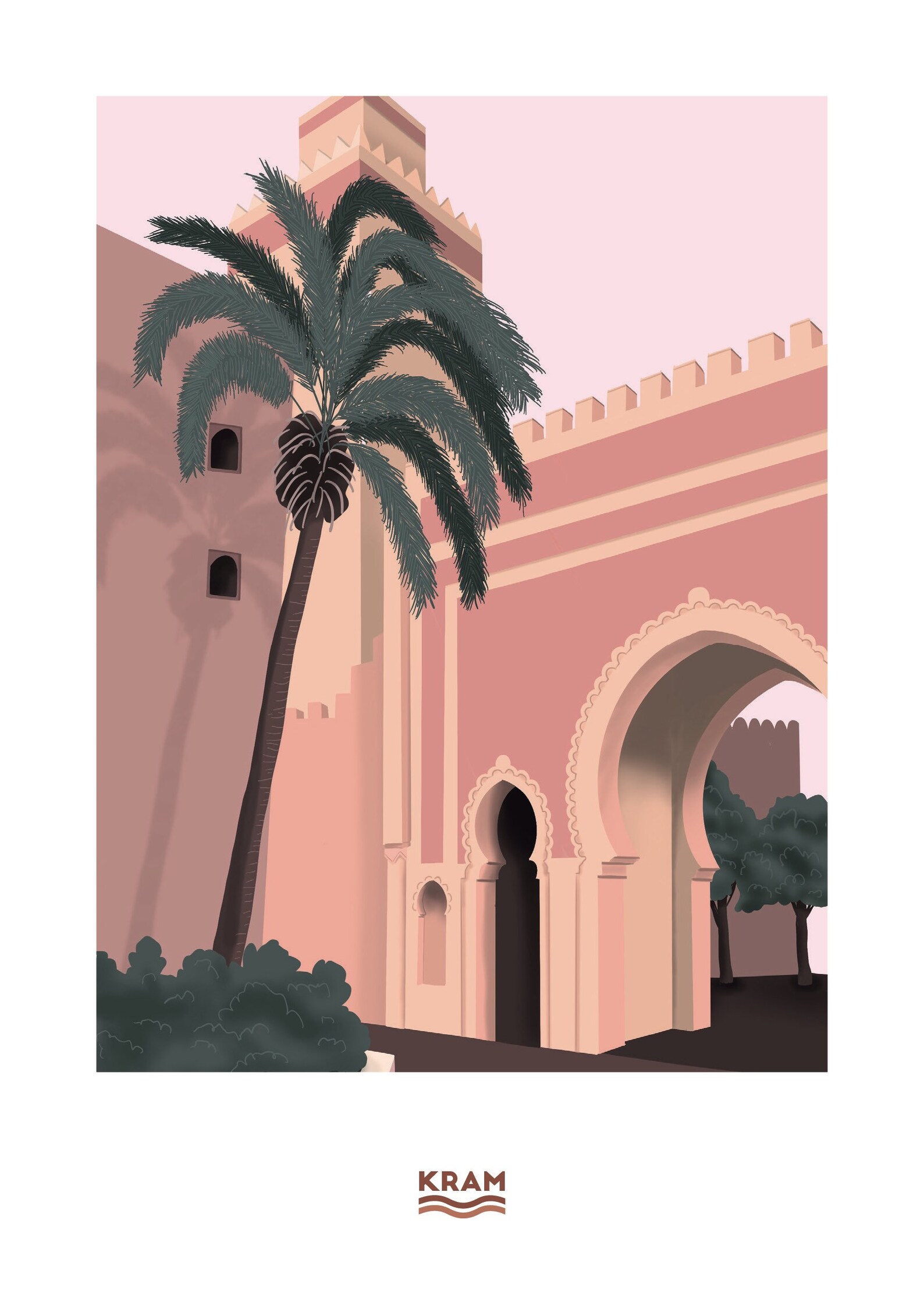 Karte A5 / Poster Marokko / Blick auf die Straße - Etsy.de