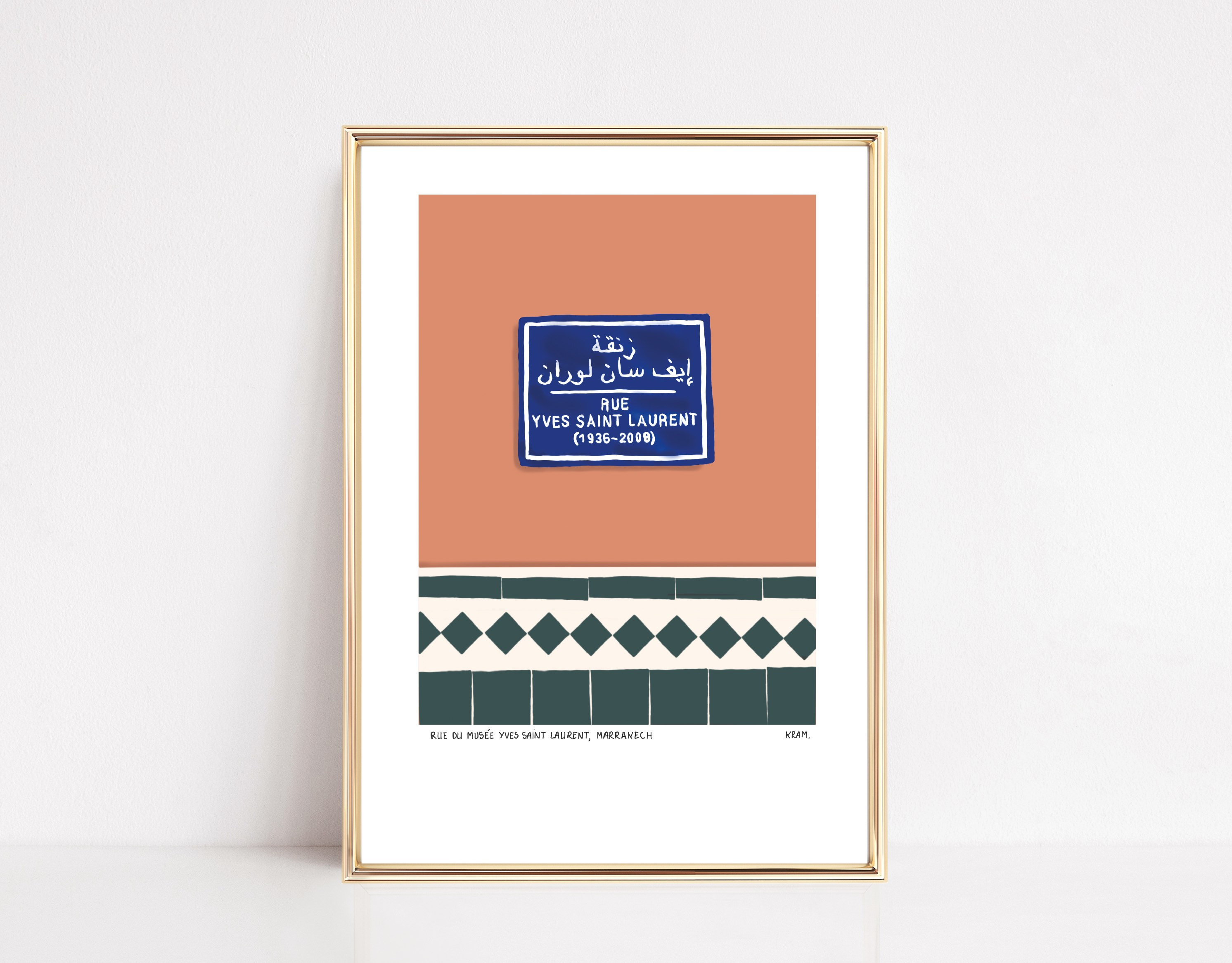 Rue Yves Saint Laurent, A4 Poster, Morocco Poster, Gift Idea - Etsy