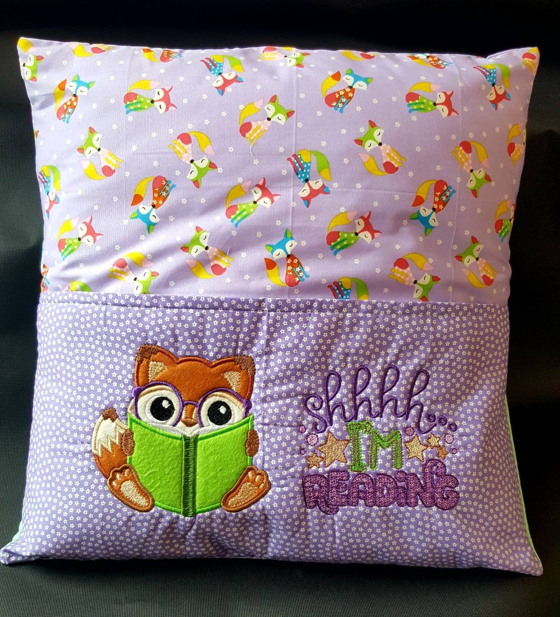 Book Cushion Children's Reading Pillow Personalised Etsy