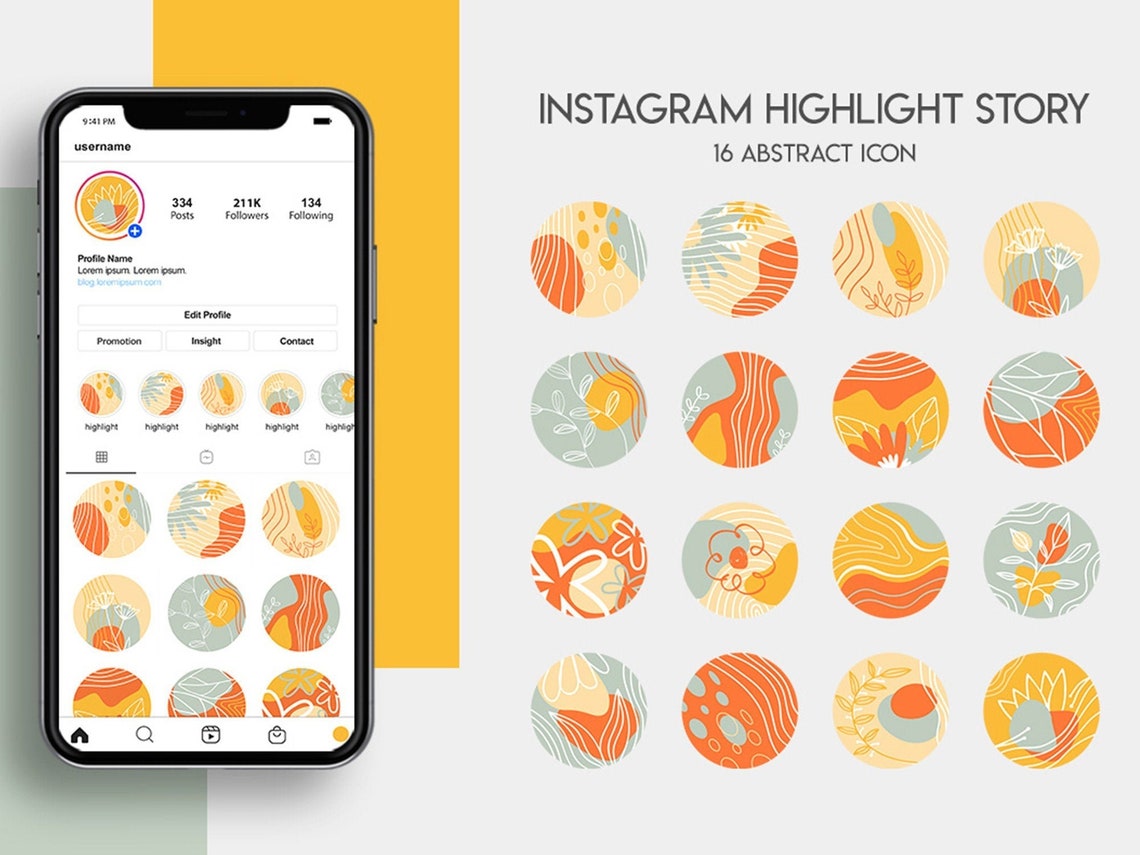 Instagram Highlight CoversSocial Media IconsAbstract | Etsy