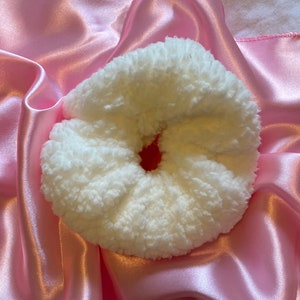 White Sherpa Scrunchie
