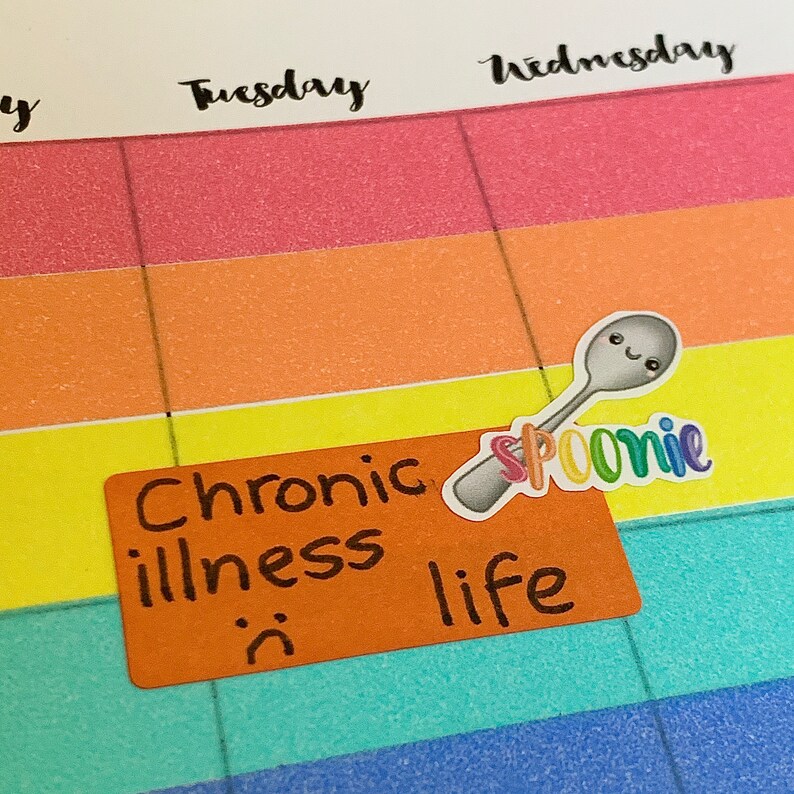 Spoonie Chronic Illness Sticker Sheet Planner Stickers Etsy
