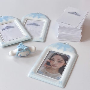 Chaveiro porta-cartão fotográfico Ice Queen Kpop, porta-retratos coreano, presente fofo, acessórios para cartões fotográficos, papelaria coreano, chaveiro Kpop, Kawaii