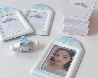 Llavero portafotos Kpop de la Reina de Hielo, marco de fotos coreano, regalo bonito, accesorios para tarjetas fotográficas, papelería coreana, llavero Kpop, kawaii