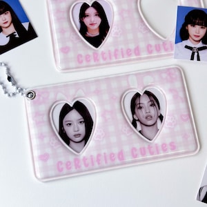 Porta-cartões de identificação Cuties Kpop certificado, porta-cartões de identificação Kpop, porta-cartões de PVC, papelaria coreano, porta-cartões de identificação, chaveiro Kpop