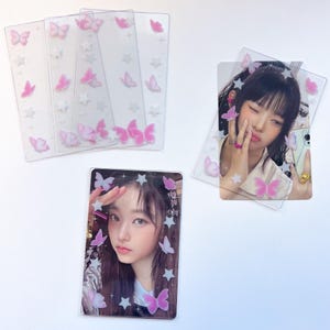 Kpop Photocard Frame Card, Y2k Butterfly Deco Frame, Kpop Photocard Accessories, Korean Stationery, Kpop Deco Toploaders, Kpop Toploaders