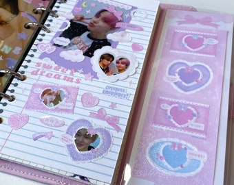 Kpop Deco Sticker, Mini Lace Frame Sticker, Korean Stationery, Polco Toploader Journal Planner, Holographic Sticker, Kawaii Sticker Sheet