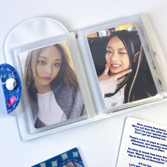 Mini Album Fotografico Per Photocard Kpop - 2 Pezzi, 3 Pollici, Per Foto E Carte, Blu E Bianco - Foto 7
