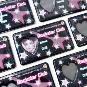 Rockstar Kpop ID Photocard Holder, Kpop Photocard Holder, PVC Photocard Holder, Korean Stationery, ID Card Holder, Kpop Keychain