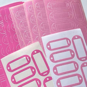 Name Tag ID Kpop Deco Sticker Frame, Letter Sticker Sheet, Cute Journal Planner Polco Toploader Sticker, Korean Stationery