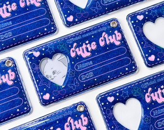 Denim Kpop ID Photocard Holder, Kpop Photocard Holder, PVC Photocard Holder, Korean Stationery, ID Card Holder, Kpop Keychain