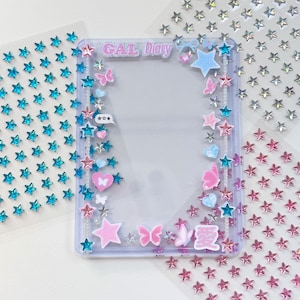 Sticker ster strass juweel, sticker KPOP deco, Koreaans briefpapier, Polco Toploader Journal planner holografische sticker, kawaii sticker