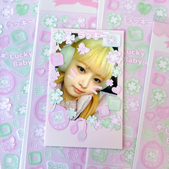 Kpop Deco Sticker, Lucky Baby Sticker, Korean Stationery