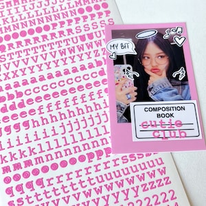 Sticker alphabet, Sticker déco kpop coréen « faute de frappe », feuille d'autocollants lettres, joli agenda autocollant Polco Toploader, papeterie coréenne