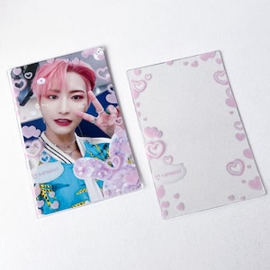 Marco para tarjetas fotográficas Kpop, marco decorativo "Eres mío", accesorios para tarjetas fotográficas Kpop, papelería coreana, tarjetas de carga superior decorativas Kpop, tarjetas de carga superior Kpop