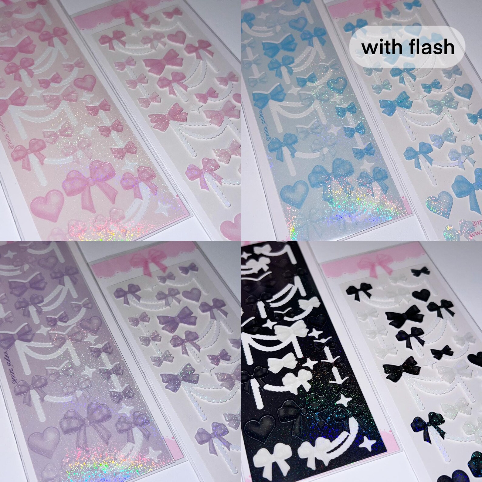 Kpop Ribbons Kpop Deco Sticker, Ribbon Bow Sticker, Korean Stationery, Toploader ...