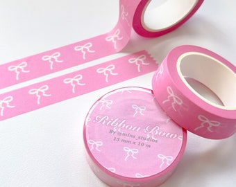Washi Tape, Ribbon Bow Masking Tape, Kawaii Stationery, Journaling, Cute Gifts, Decorative Tape, Paper Tape, Scrapbooking, Korean Sticker
