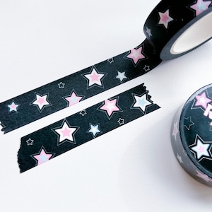 Washi-tape, rockstar-afplaktape, kawaii-briefpapier, journaling, leuke cadeaus, decoratieve tape, papiertape, scrapbooking, Koreaanse stickers