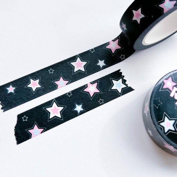 Washi Tape, Rockstar Masking Tape, Kawaii Stationery, Journaling, Cute Gifts, Decorative Tape, Paper Tape, Scrapbooking, Korean Stickers