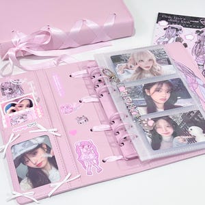 Carpeta de fotos K-pop de bailarina, carpeta de fotos, libro de colección K-pop, papelería coreana, regalos bonitos, carpeta de fotos, álbum K-pop, kawaii